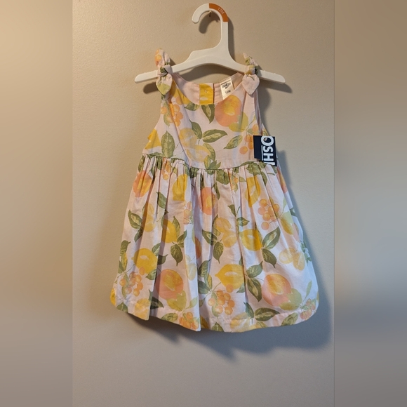 Oshkosh baby girl lemon sun dress with bloomers size 12 months NWT - Picture 3 of 6